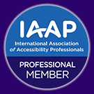 International Association of Accessibility Professionals (IAAP) Membership Badge